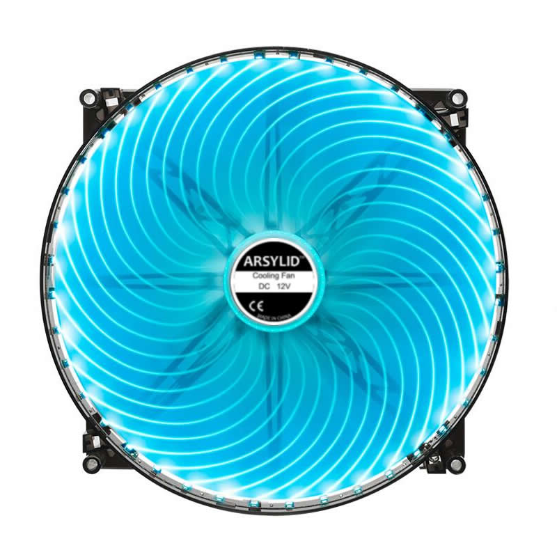 20mm thickness fan Red Blue Green Color 200mm 20cm fan silent for computer Case 20020 fan thin 2cm 40 LED Cooling Fan: Blue LED Light