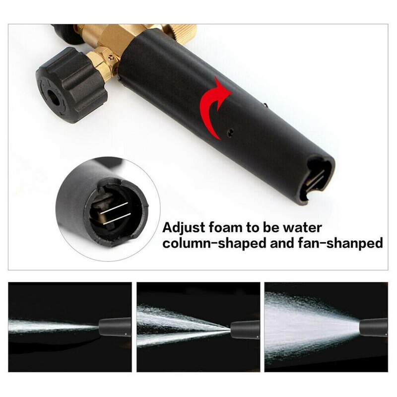 Pressure Washer Snow Foam Lance, Pressure Washer Soap Sprayer for Karcher K Pressure Foam Gun- Brass Adapter