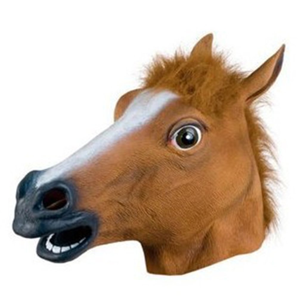Halloween cos masker paardenkop masker