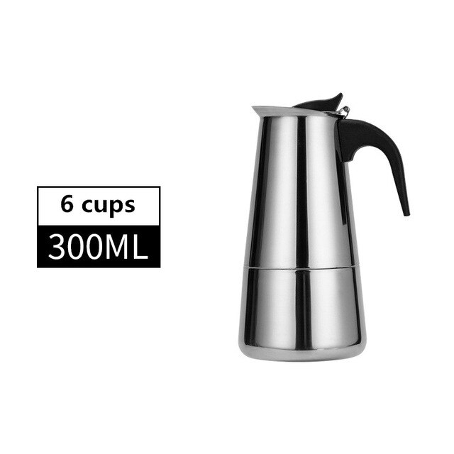 Portable Mocha Coffee Pot, Made Of 430 Stainless Steel, Portable Electric Coffee Machine: 3000ml