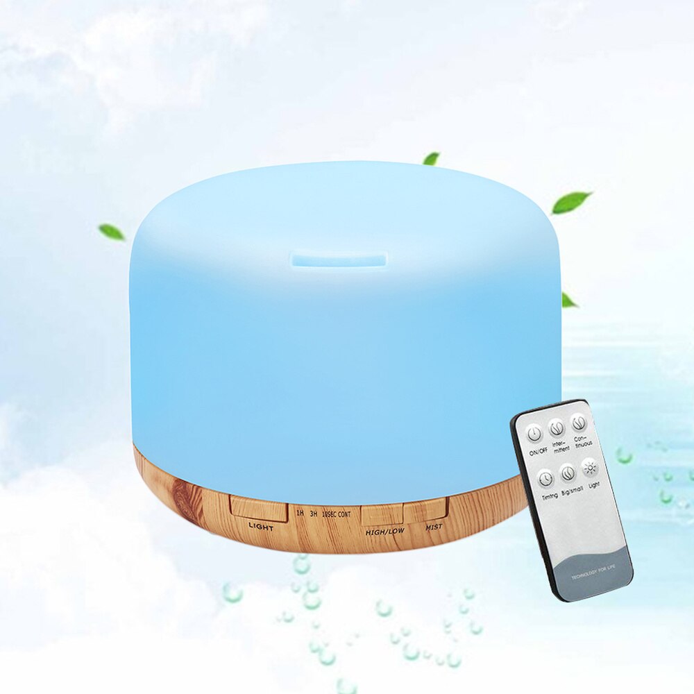 500ml Ultrasonic Humidifier Aroma Diffuser Wood Grain Essential Oil Diffuser Automatic Shut-off Cool Mist Humidifier(AU Plug)