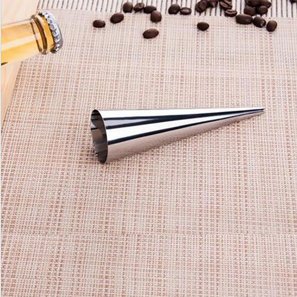 Roestvrij Staal Diy Bakken Kegels Hoorn Pastry Roll Cakevorm Spiraal Gebakken Croissants Buizen Cookie Dessert Keuken Bakken Tool: 8.5x2.5cm 1 piece