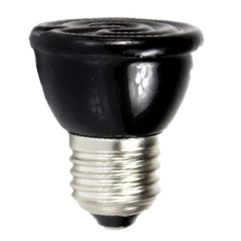 E27 Mini Infrarot Keramik Heizung Birne Aufzug Globus Lampe für Ebene Reptil-Schwarz-Schwarz, 100W