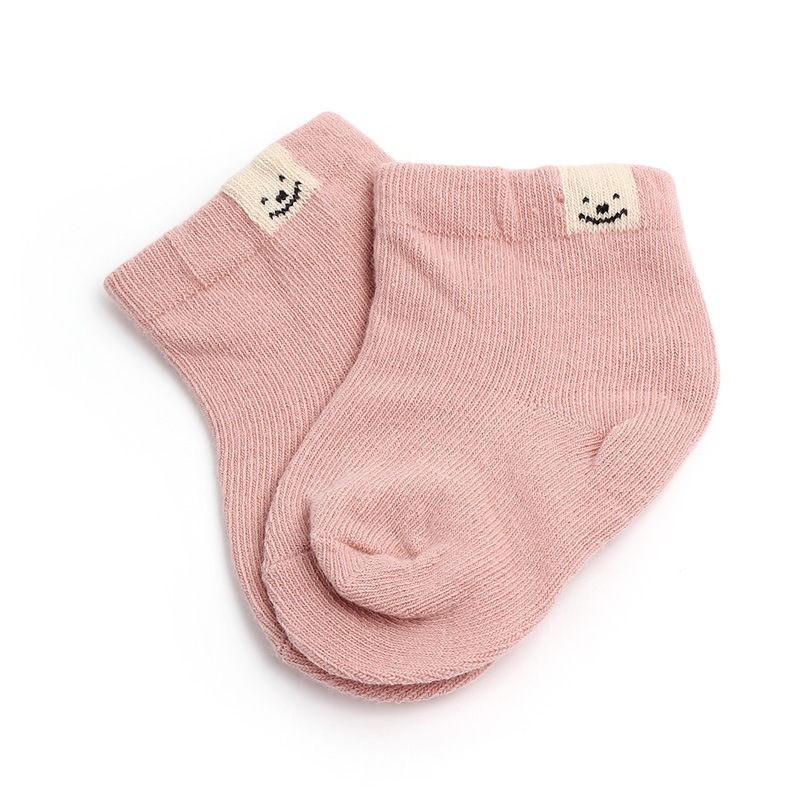 AiKway 1 Pair Baby Socks Cotton Solid Color Boy Girl Children Socks Cute Newborn Cartoon Socks Unisex