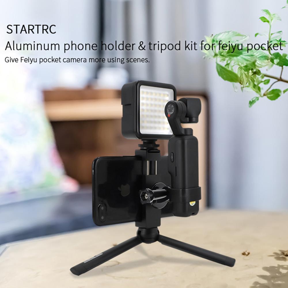 STARTRC FeiYu Tasca Treppiede kit con Alluminio Supporto Del Telefono clip di Accessori di Espansione per FeiYu Tasca Palmare Giunto Cardanico Della Macchina Fotografica