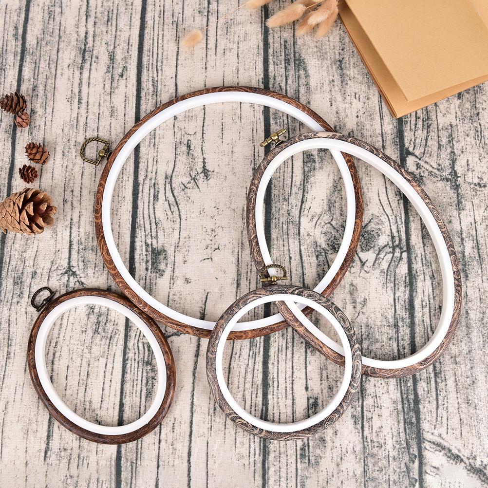 12-21cm Embroidery Hoops Frame Set Bamboo Wooden Embroidery Hoop Rings For DIY Cross Stitch Needle Craft Tools