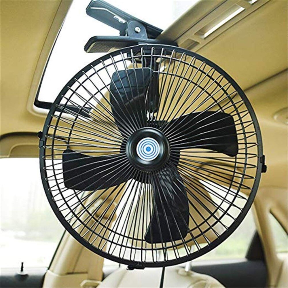 8 INCH 12/24V Car Van Home 2 Speed Airflow Fan Summer Electric Cooling With Clip Universal