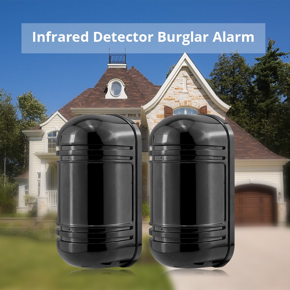 FUERS Outdoor Perimeter Wall Barrier Fence Invisible Barrier Dual Beam IR Alarm Sensor 100m Infrared Detector for Alarm System