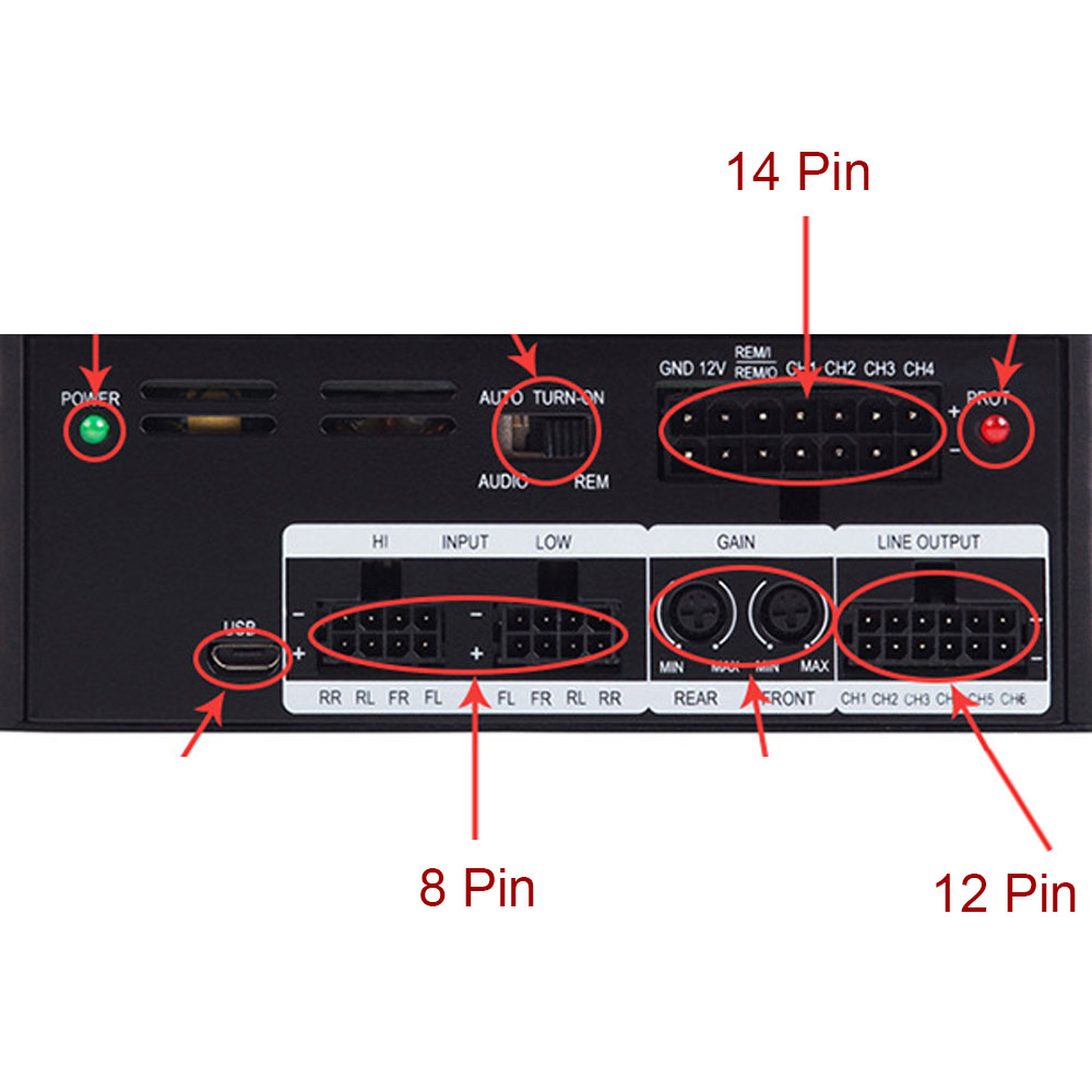 Universal bil-cd-radio stereohögtalare dsp strömkabelhärva kontakt 4 6 8 10 12 14 16 18 20 22 24 -stifts hankontakt adapterkabel