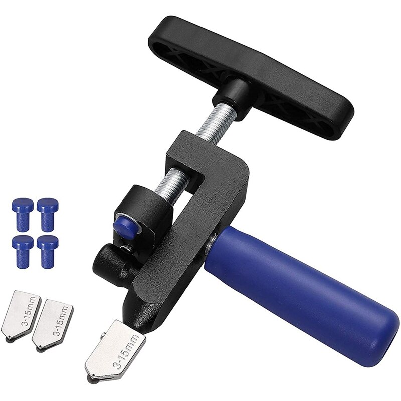 Portable 2 In 1 Manual Hand Alloy Tiles Cutter Porcelain Ceramic Tiles Glass Cutting For Renovation &amp; Construction Tools: Default Title