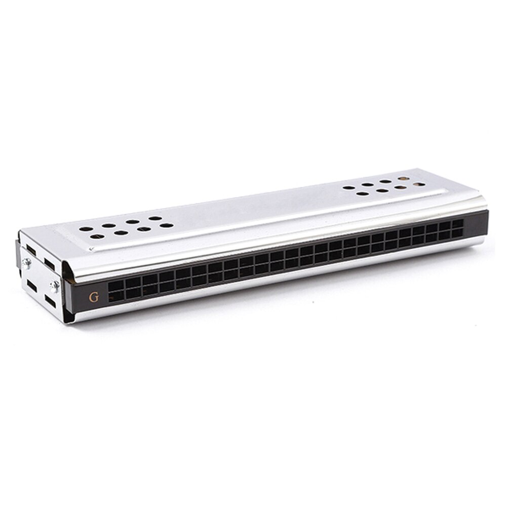 2 in 1 Harmonica with C G Key 24 Double Holes 48 Reeds Wind Instrument with Padded Box Cleaning Cloth