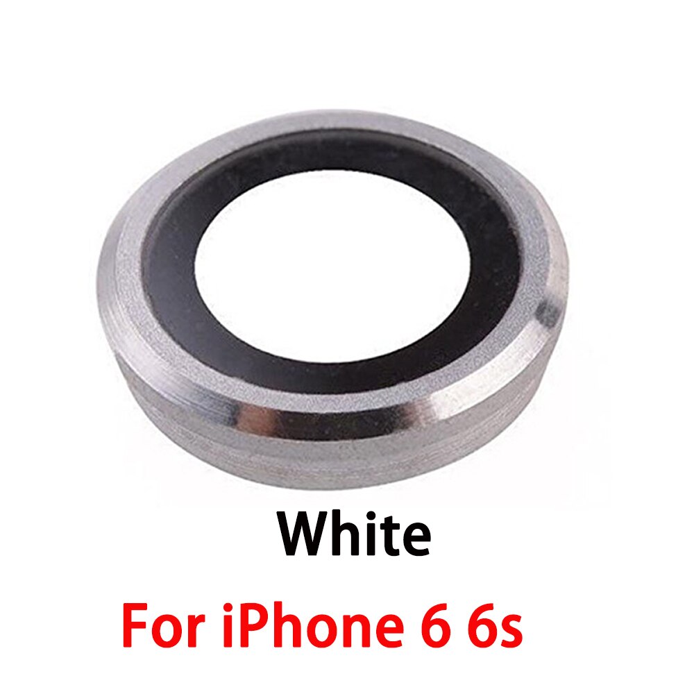 Tylna tylna osłona obiektywu szklana pokrywa z ramką część zamienna do iPhone 6 6s 6Plus 6splus 7 7Plus 8 8Plus: 6 6s White
