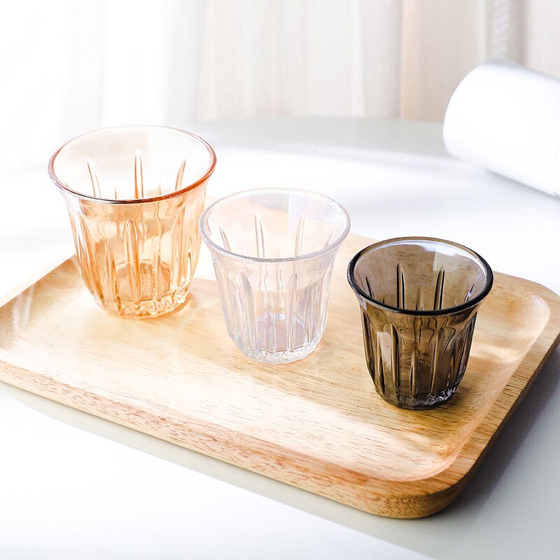 Taza blanca australiana de 100ml-200ml, taza de café Simple, Espresso blanco plano, clásica, Retro, rayas verticales