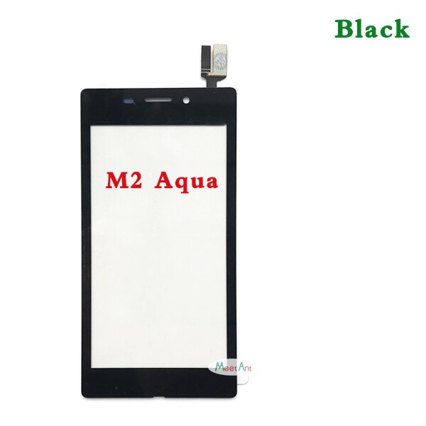 4.8 &quot; för sony xperia  m2 s50h d2302 d2303 d2305 d2306 och  m2 aqua  d2403 pekskärm digitaliserare frontglassensorpanel: M2 vattensvart inget verktyg