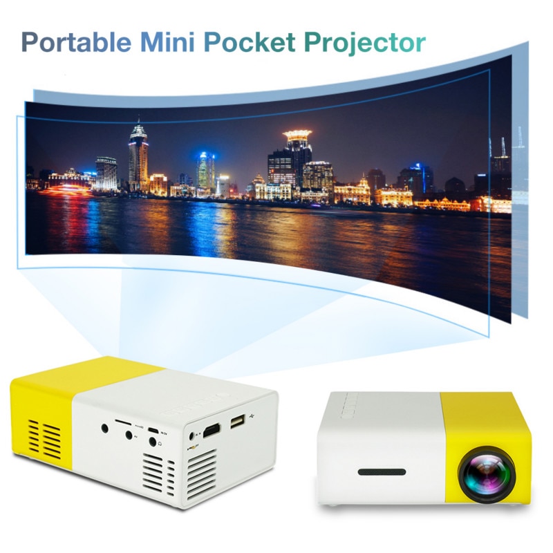 Yg300 lcd projektor led mini projektor  hd 1080p opløsning ultra bærbar hjemmebiograf kompatibel hdmi telefon laptop osv