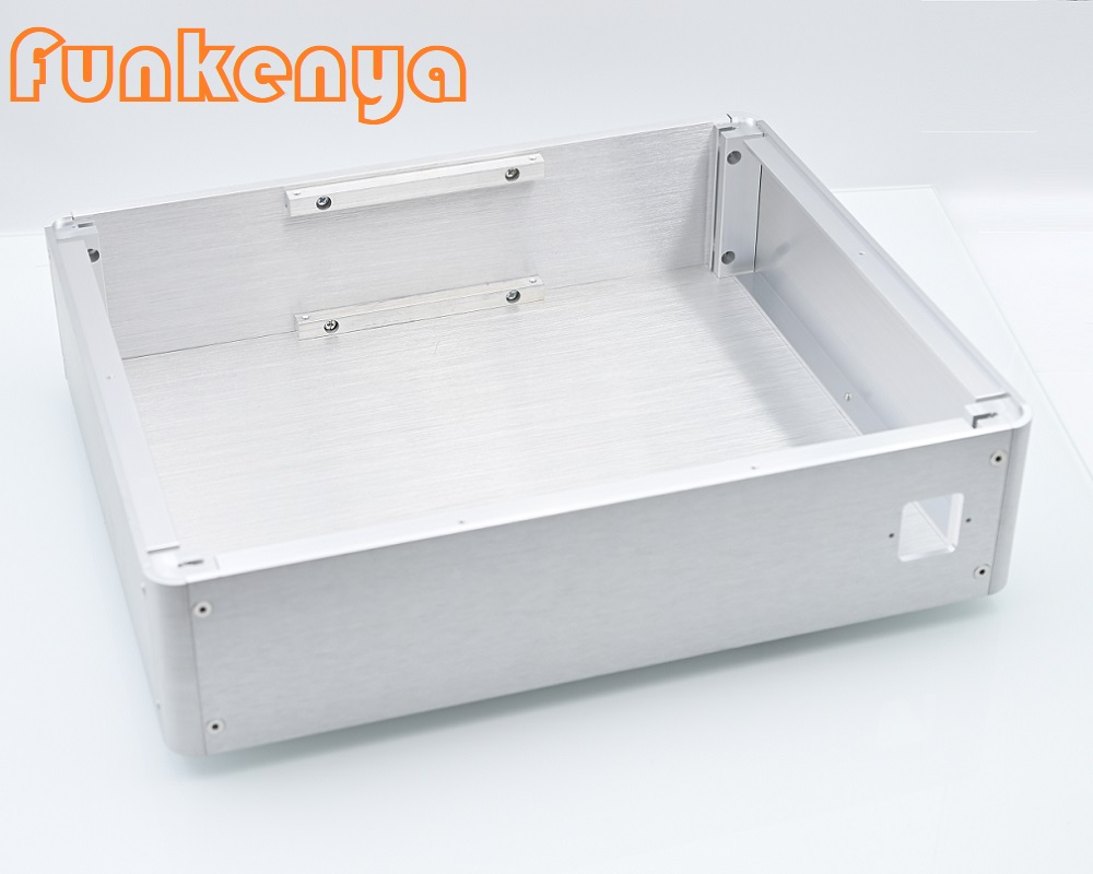W380 H89 D320 DIY Anodized Aluminum Chassis Power Amplifier Housing Hi End DAC Rear Shell Preamp Case Headphone AMP PSU Hifi Box