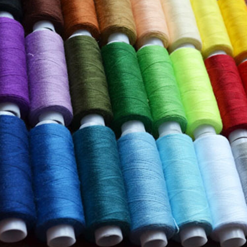30 Roll Machine Hand Craft Spool Durable Home DIY 250 Yard Assortment Coil Solid Sewing Thread Strong Industrial