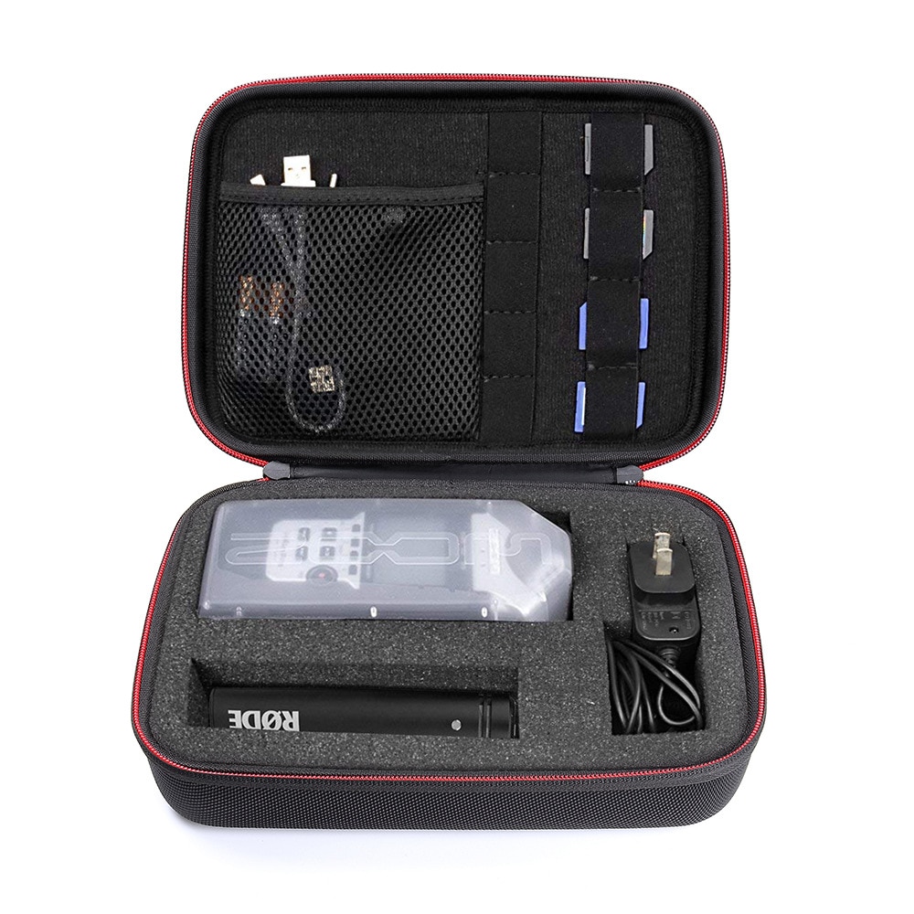 Newest Portable Recorder Case with DIY foam inlay for ZOOM H1, H2N, H5, H4N, H6, F8, Q8 Handy Music Recorders