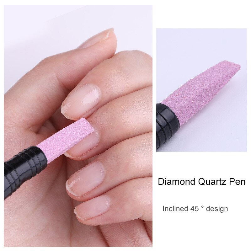 Piedra pómper para manicura, lima de uñas de doble cabeza, multifunción, Peeling, pluma pulidora de piel, SOYW889