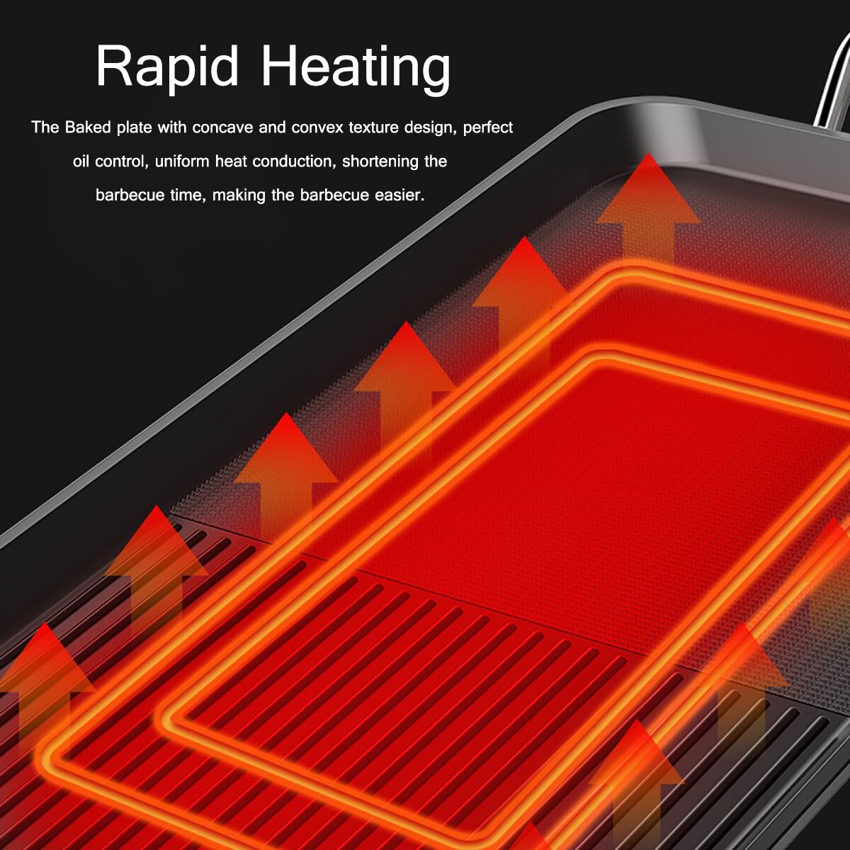 Kitchen Electric BBQ Grill 220V 1500W EU Teppanyak... Grandado