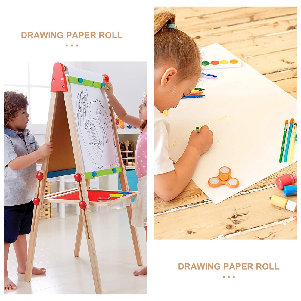 NUOBESTY Children Drawing Paper Roll Plain Sketching Graffti Paper 9m Kids Painting Paper Roll for School Home
