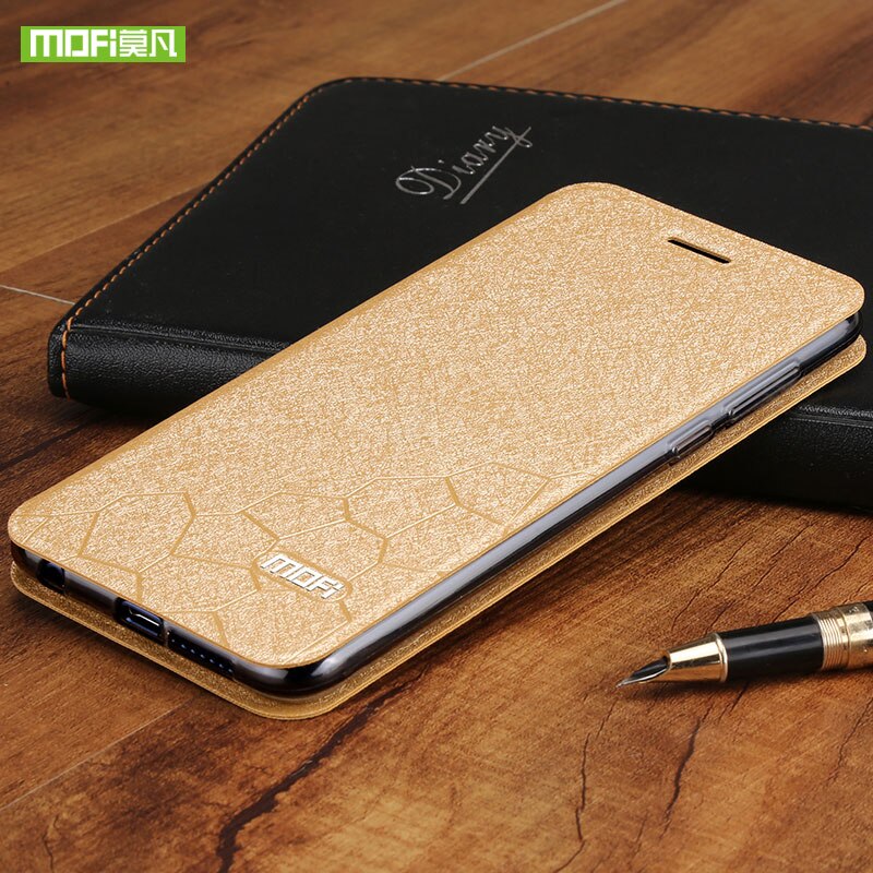 Coque à rabat en cuir et Silicone pour Xiaomi Mi MAX3, étui Original résistant aux chocs, style business, Mofi 360: gold