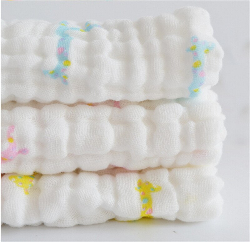 1PC 6 layers Baby Cotton Gauze Muslin Face Towel Baby Towel Wash Cloth Handkerchiefs Infant Baby Feeding Saliva Towels