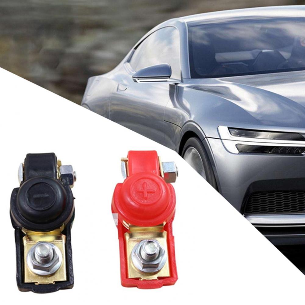 2Pcs Terminal Clamp Easy to Install Long Service Life Metal Terminal Clamp Car Battery Terminal Clamps Fit Most Car Van battery