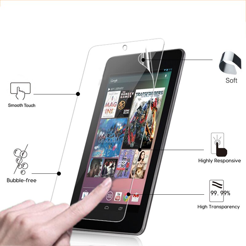 HD LCD Anti-arañazos película Protector de pantalla para Google Nexus 7 Me370t 7,0 "tablet claro brillante Protector de pantalla de películas
