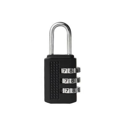 Large Heavy Duty 4 Dial Digit Combination Lock Weatherproof Security Padlock for Outdoor Luggage Travel Gym Safely Code Lock: S             black