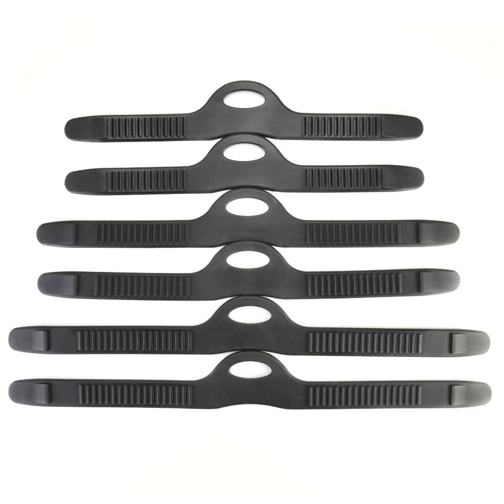 1 paar zwarte flippers, riem, duurzaam, snel los te maken, snorkelen, verstelbare zwemvinnen, accessoires, duiken, lichtgewicht, sport