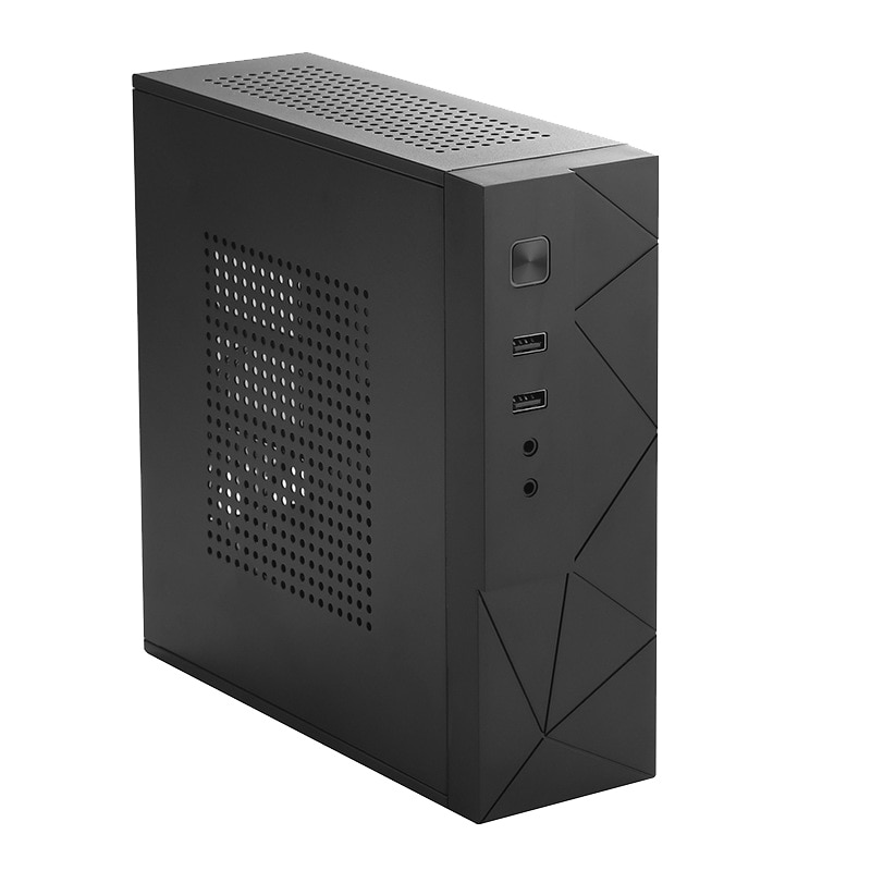 Desktop strømforsyning gaming htpc vært kontor hjem 2.0 usb mini itx med radiator hul computer sag praktisk vandret chassis: Default Title