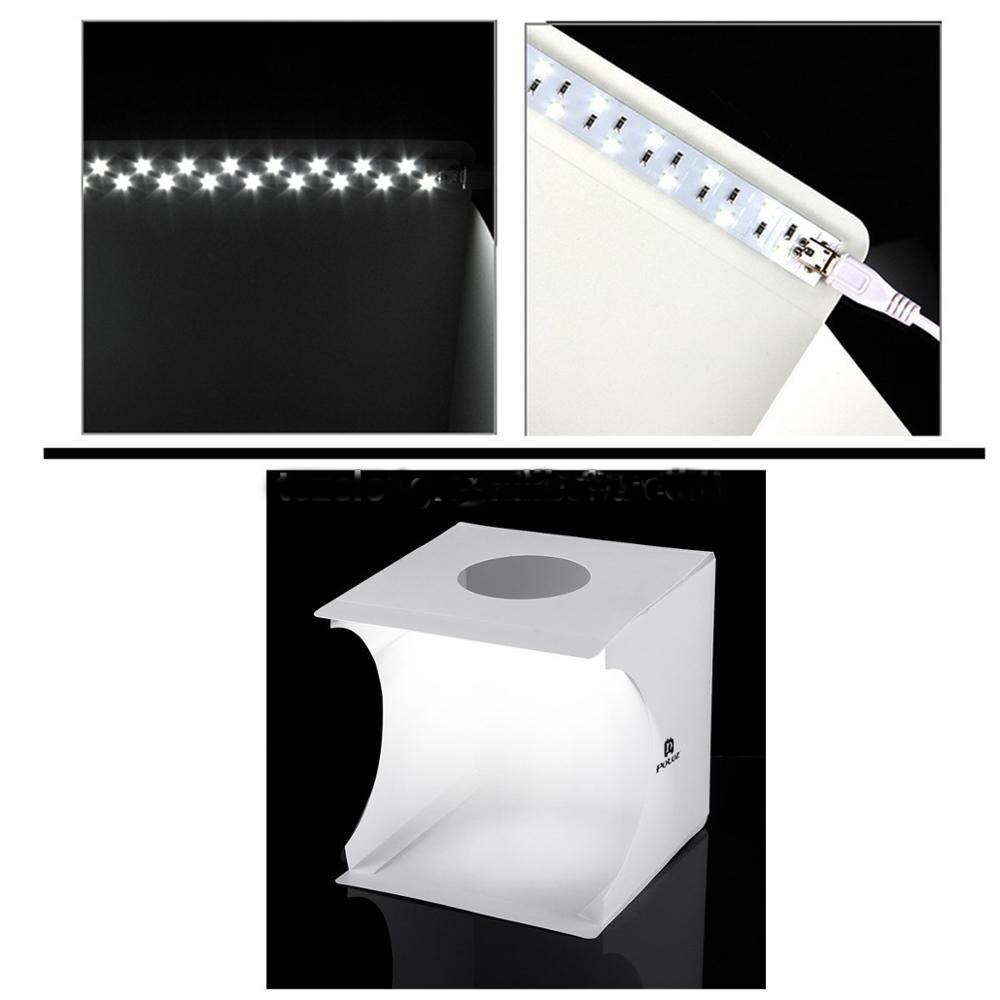 LED Lighting Highlight Fotografia Portable Photography Studio Mini Estudio Photobox with 2 Backgrounds for Camera Photos