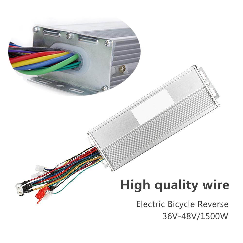 Regulador de Motor sin escobillas DC 36-48V, 1500W, controlador de velocidad para bicicleta eléctrica, Scooter, controlador de Motor 21X8X3.5cm
