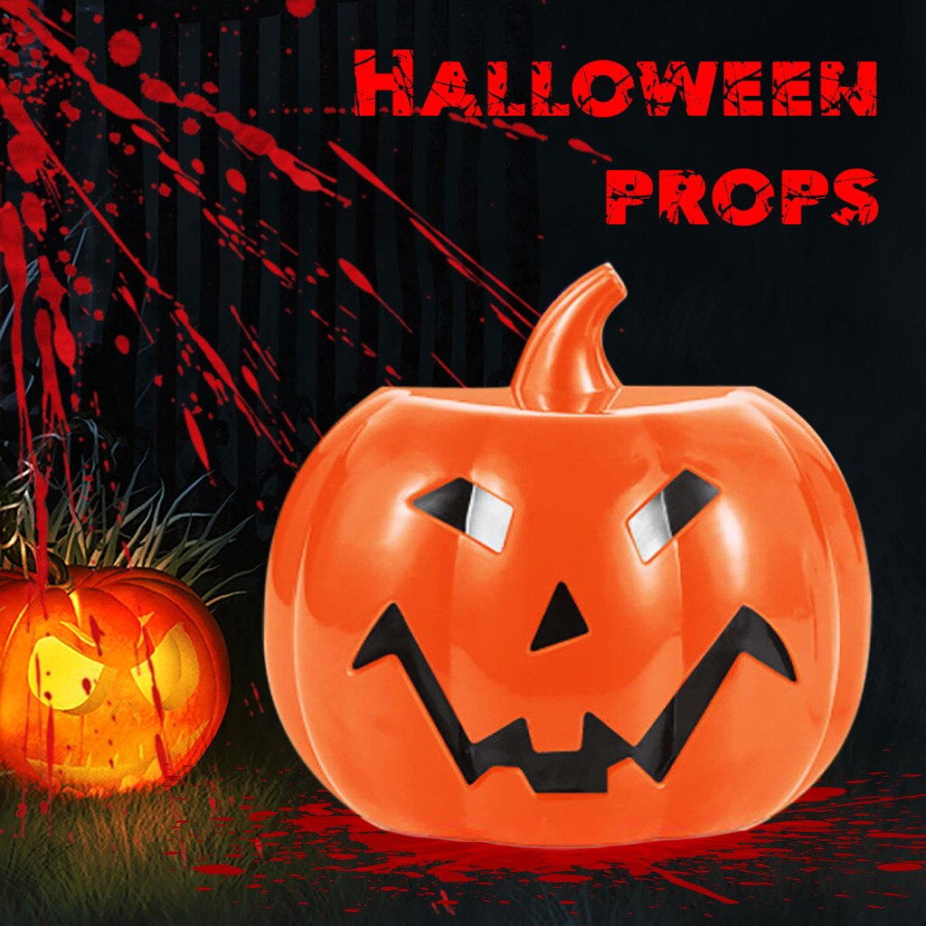 Halloween Pumpkin Lantern LED Decoration Glowing Sounding Lanterns Talking Pumpkin Halloween Talking Animated Lights