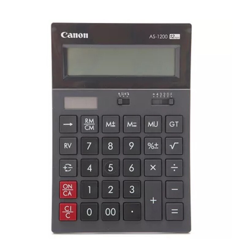 Calculadora auténtica Canon AS-1200, curvo clásico, modelos de gran potencia dual, 1 unidad