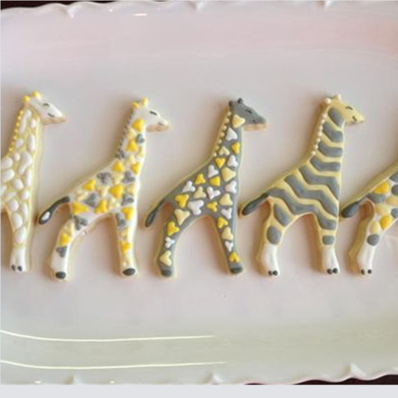 Keniao giraff alpaca kakskärare för barn födelsedagsskärare  - 3 delar - kex / fondant / brödskärare - rostfritt stål