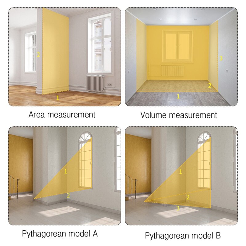 Digital Rangefinder Distance Meter 0.05-40M Rangefinder Range Finder Build Measure Device Ruler Waterproof Test Tool