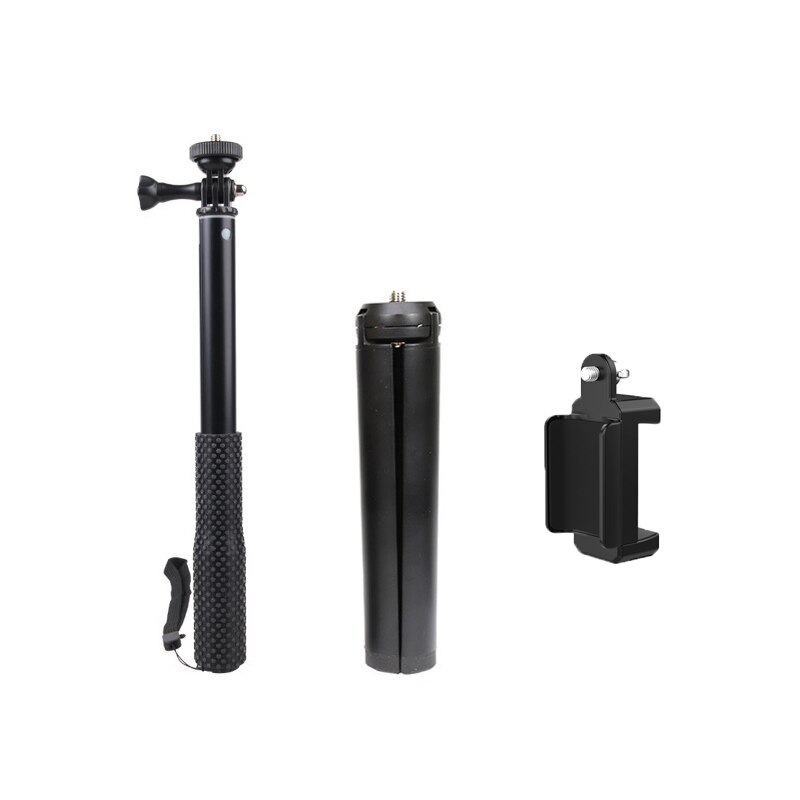 3 i 1 metal stativ selfie stick monopod mount lommekamera gimbal + adapterklip til fimi palm kamera tilbehør: Default Title