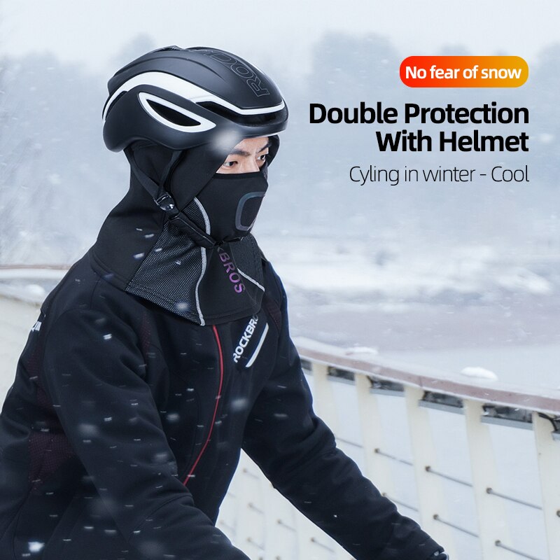 ROCKBROS Winter Warm Halten Winddicht Radfahren Maske Fleece Thermische Radfahren Gesicht Maske Balaclava Ski Maske Angeln Skifahren Hut Headwear