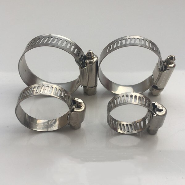 50 stks/doos Multi Size 8mm-32mm Rvs Hoepel Slangklem Rvs Set automotive leidingen clip Vaste tool
