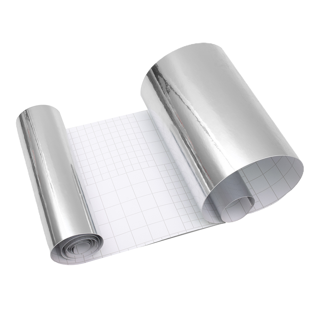 Autoadhesivo PVC plata cromo espejo vinilo envoltura pegatina de pared pegatina protegida UV alta adherencia 20*152cm pegatina estilo automático