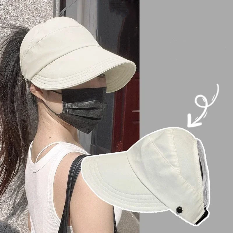 1 pz estate/autunno cappello di protezione solare superiore vuoto per le donne ragazze all'aperto anti UV berretto da baseball a tesa larga cappelli da trekking da viaggio da spiaggia