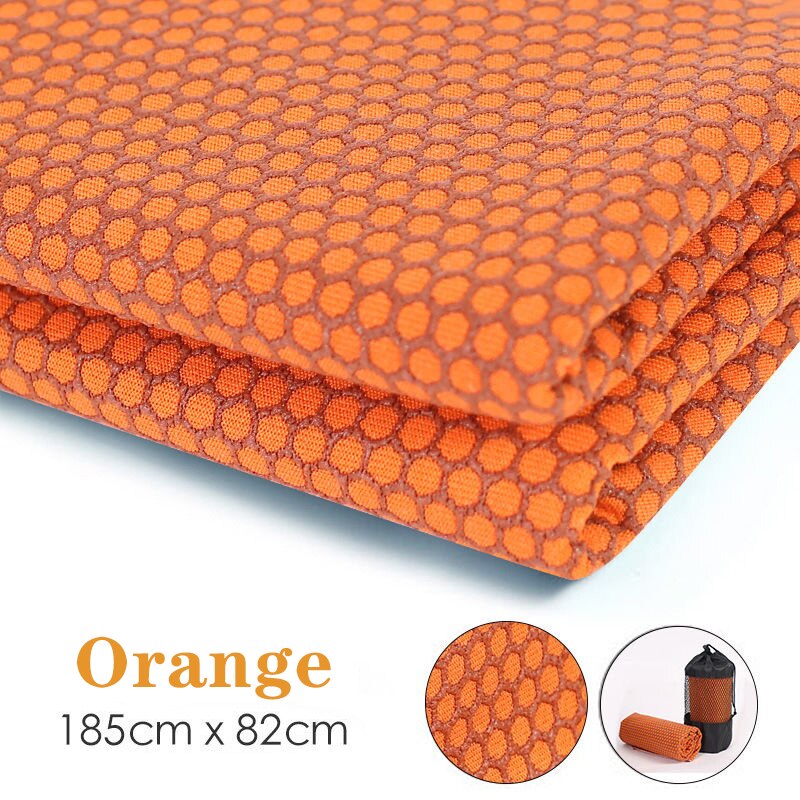 Folding Yoga Mat Cover Portable Yoga Blanket Non-slip Sweat-absorbent Quick Dry Travel Yoga Towel for Fitness Pilates Exercise: Orange C1
