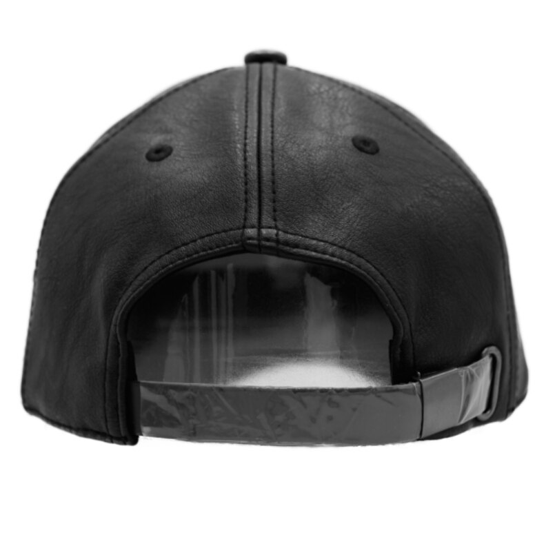 Vlakte Mannen Baseball Cap Vrouwen Solid Leer Snapback Cap Pet Verstelbare Bone Pu Hoeden Voor Mannen Winter Baseball caps