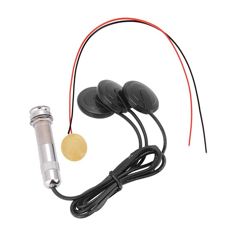 Gitaar Pickup 3x Piezo Pickup Transducer Met 15Pcs 27Mm Piezo Discs Met Leads Mic Drum Trigger Akoestische Pickup