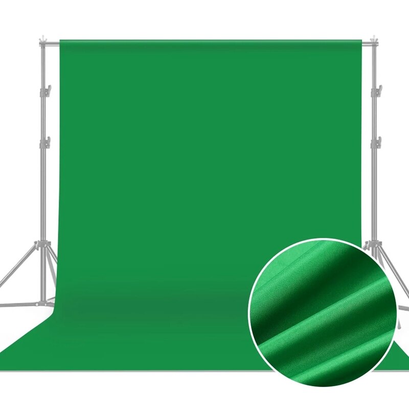 3 x 4M / 10 x 13Ft Green Sn Backdrop Studio Photography Background Washable Polyester-Cotton Fabric