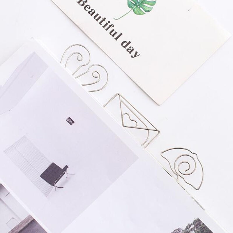 1pc dessin animé Animal trombone forme métal argent signet Message dossier Graduation bureau apprentissage papeterie