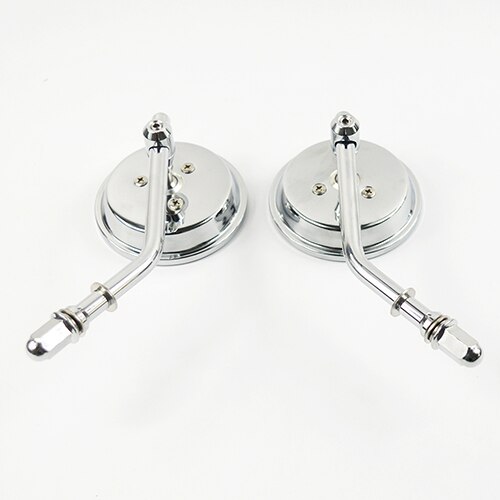 Rétroviseur rond noir/Chrome de moto, pour Harley Sportster 883 1200 Iron 883 Softail Dyna: Chrome