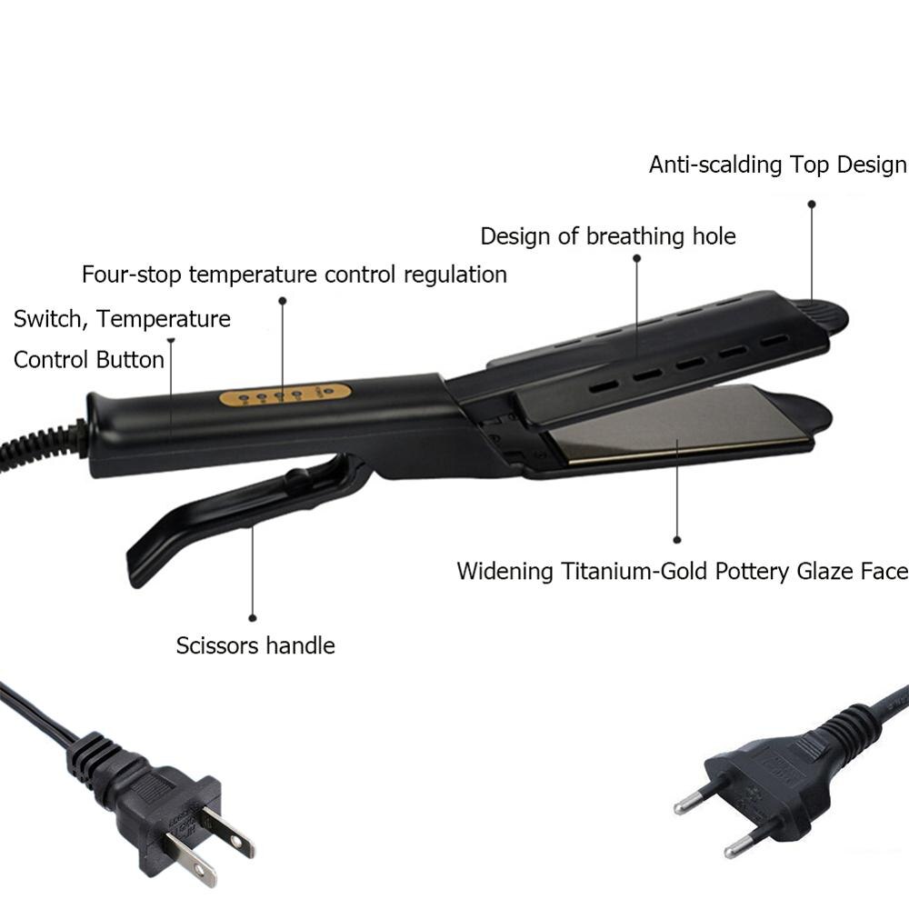 Hair Straightener Four-gear Fast Warm-up Hair Straighting Tool Hair Protection Hair Straighten with Negative Ion